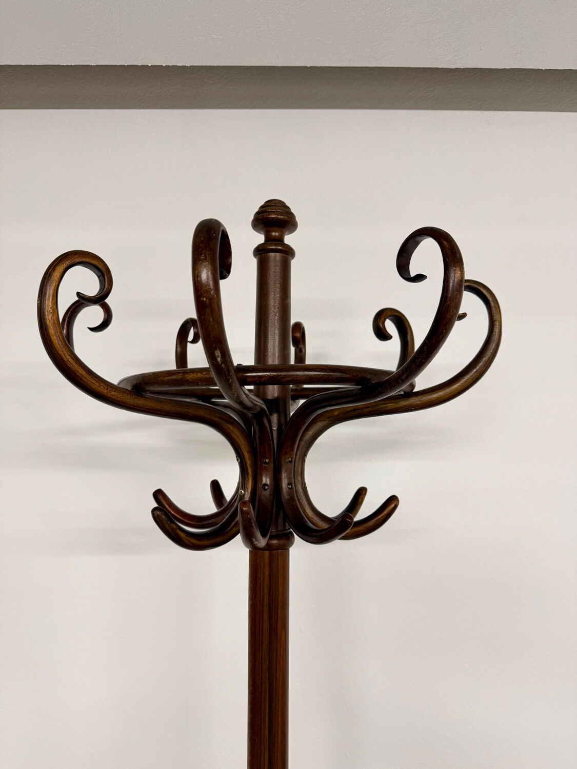 Curved wooden parrot coat rack 1940s thonet mod.10-401