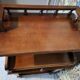 1980s console bedside table in brown varnished wood