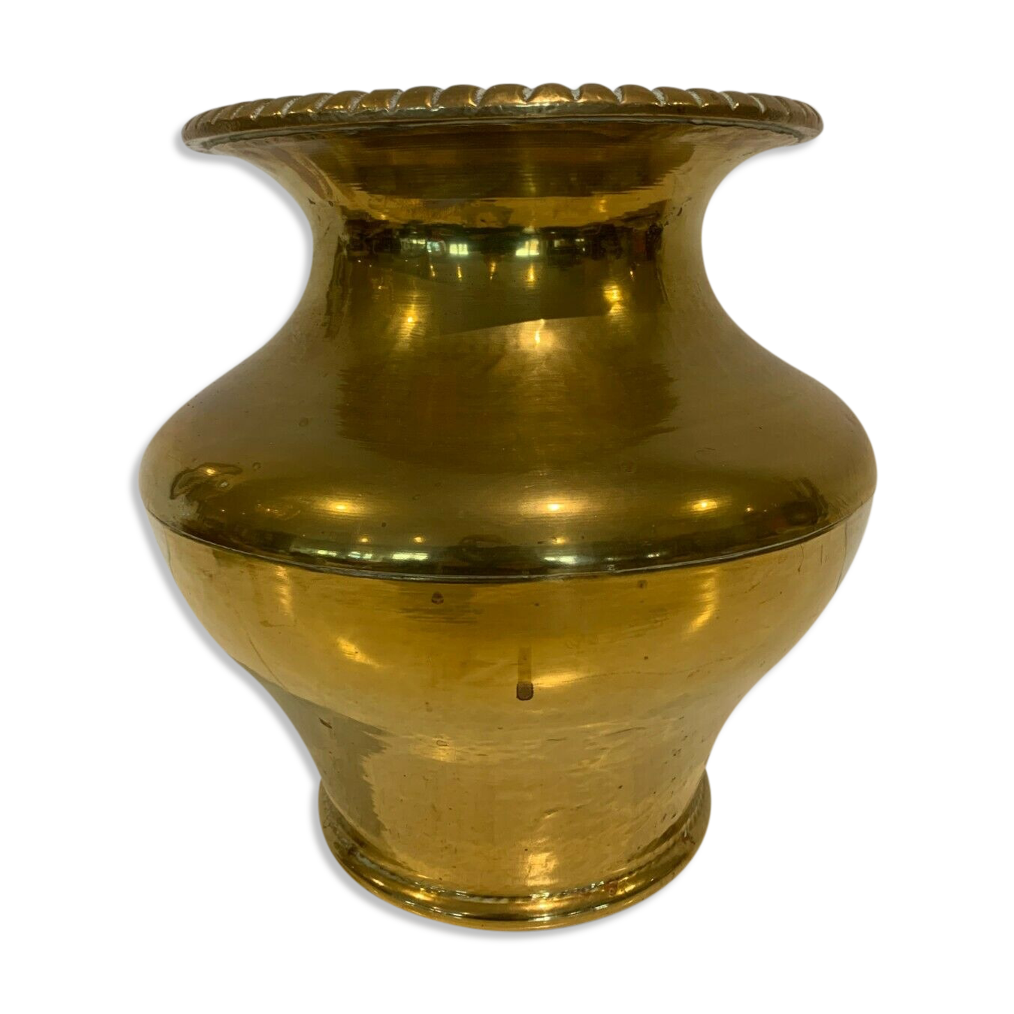 Vase with hammered copper neck XX century