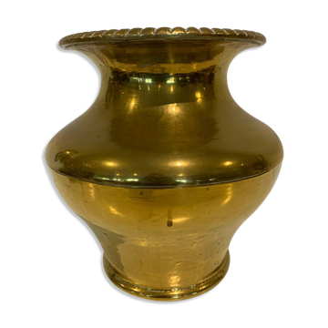 Vase with hammered copper neck XX century