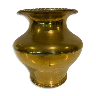 Vase with hammered copper neck XX century