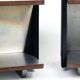 Pair of Vintage Italian Stainless Steel-Clad Side Tables, 1970s