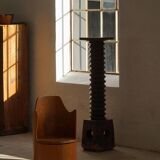 Modern Scandinavian style, Stump chair / "Kubstol" in pine, mid-20th century, 1950s.