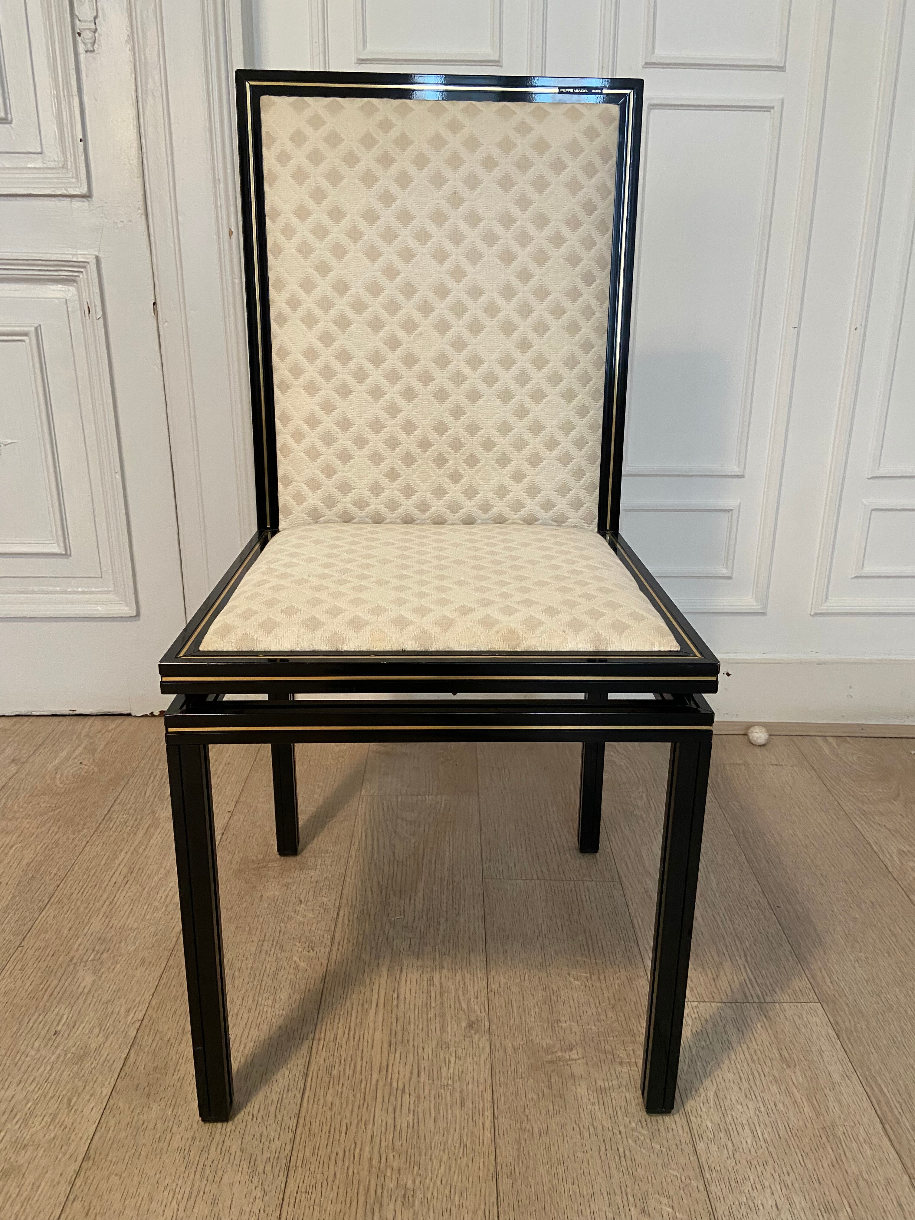 6 chairs Pierre Vandel, Paris, 1970s