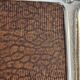 Vintage 1940s triptych barber mirror, bevelled chrome, snake imitation - 31 x
