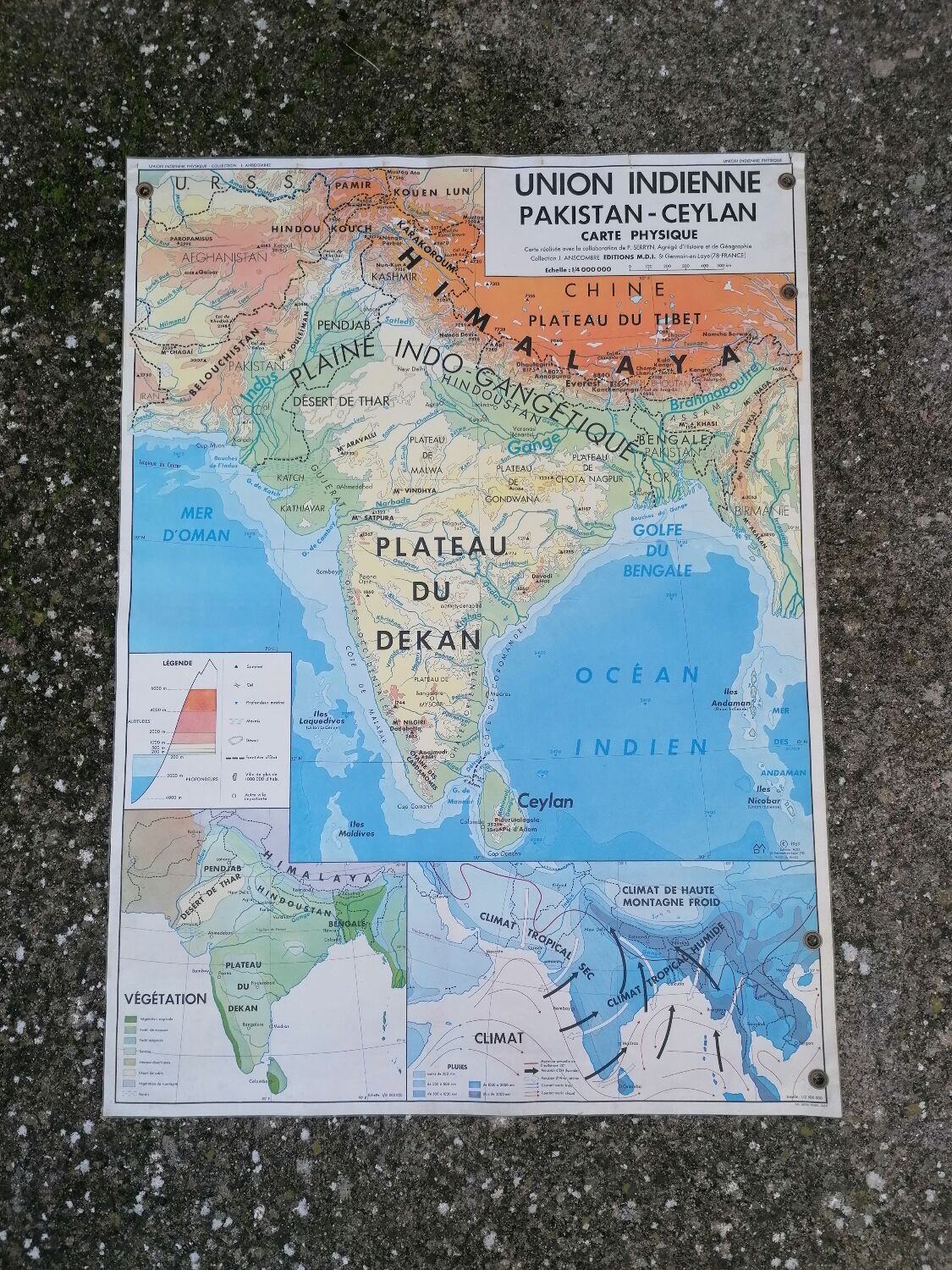 Old MDI India-Indian Union Pakistan Ceylon Card