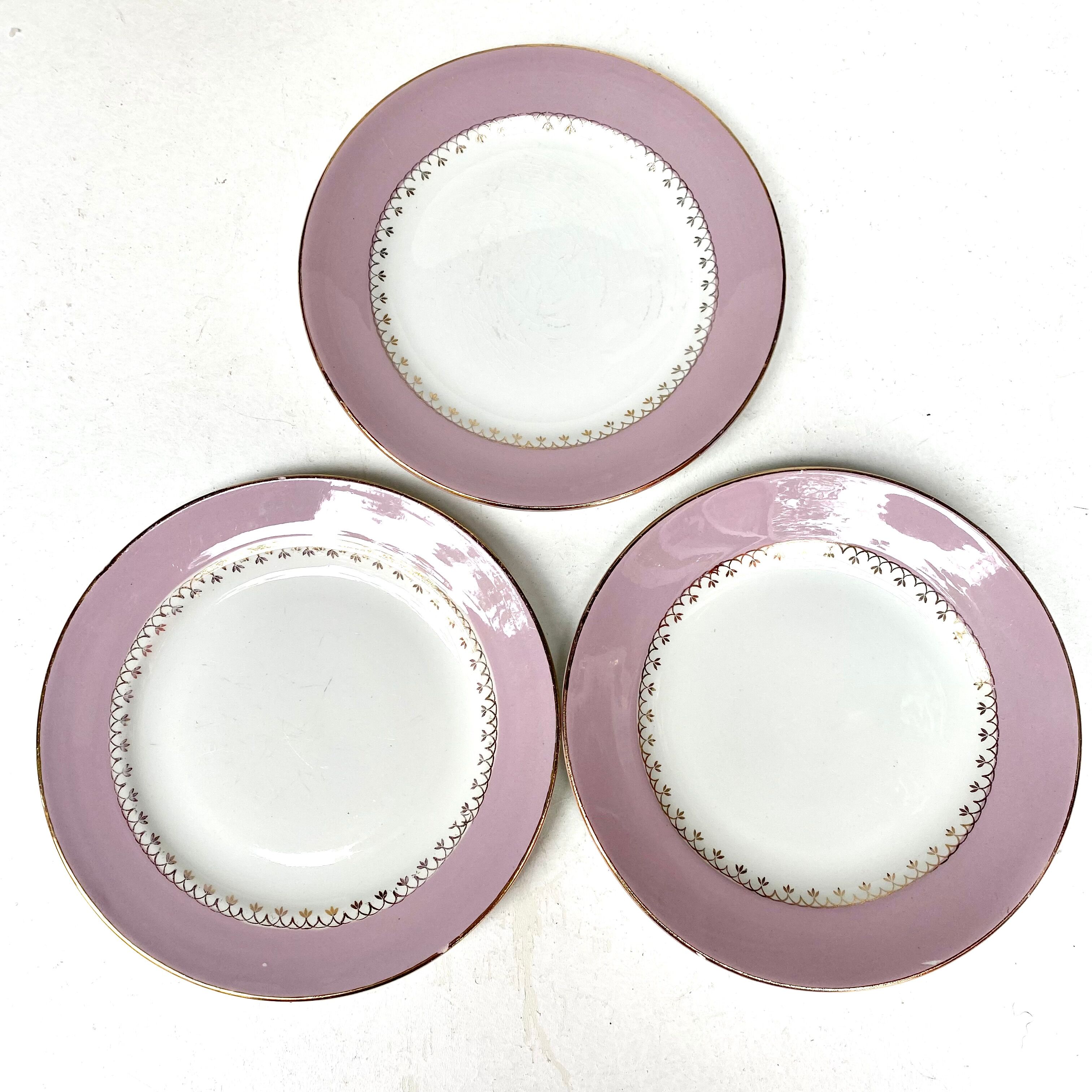 Antique porcelain dessert plates