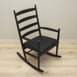 Fauteuil à bascule en hêtre, design danois, années 1970, production : Danemark