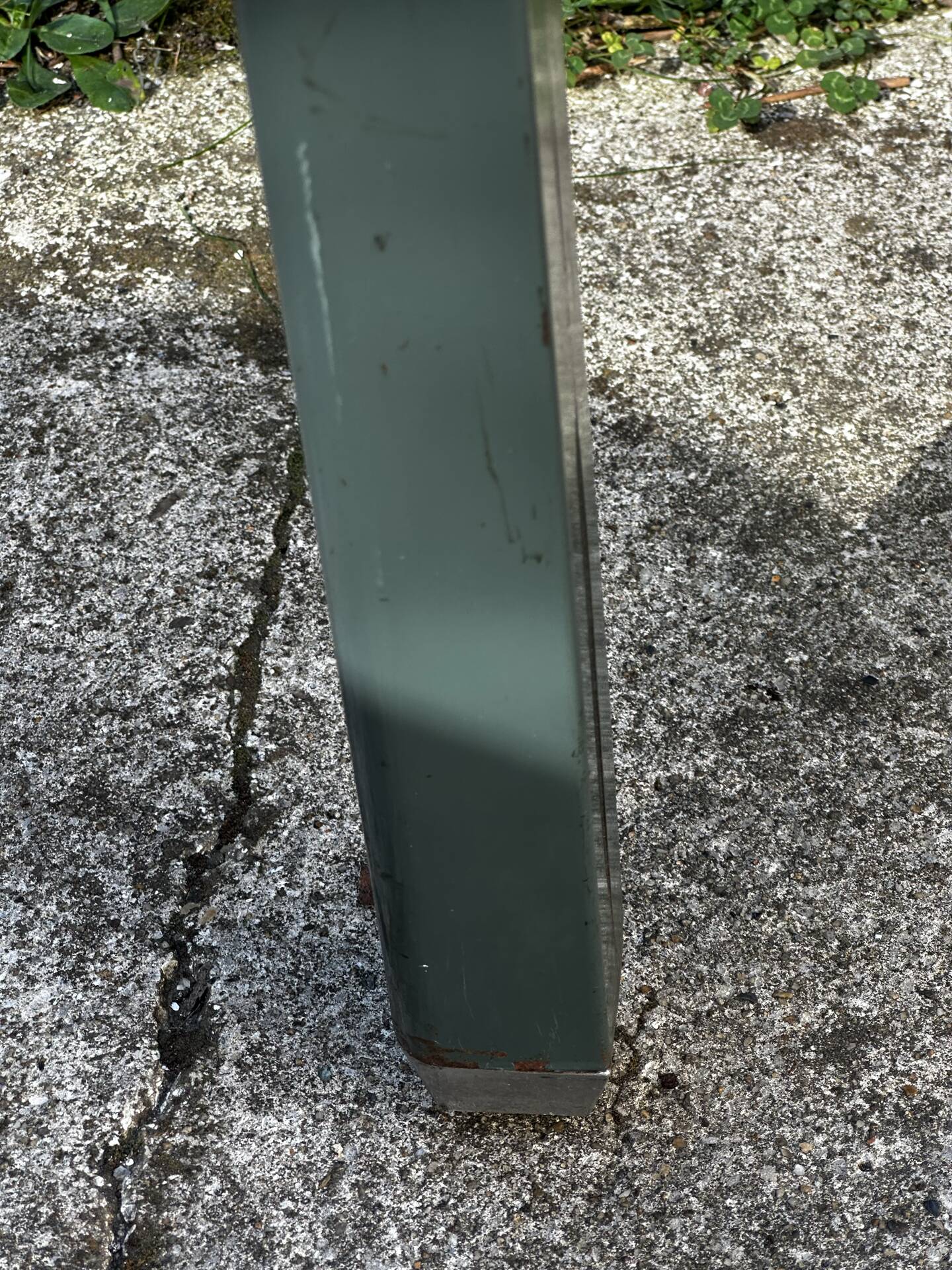 Vintage green metal industrial desk – 1950s