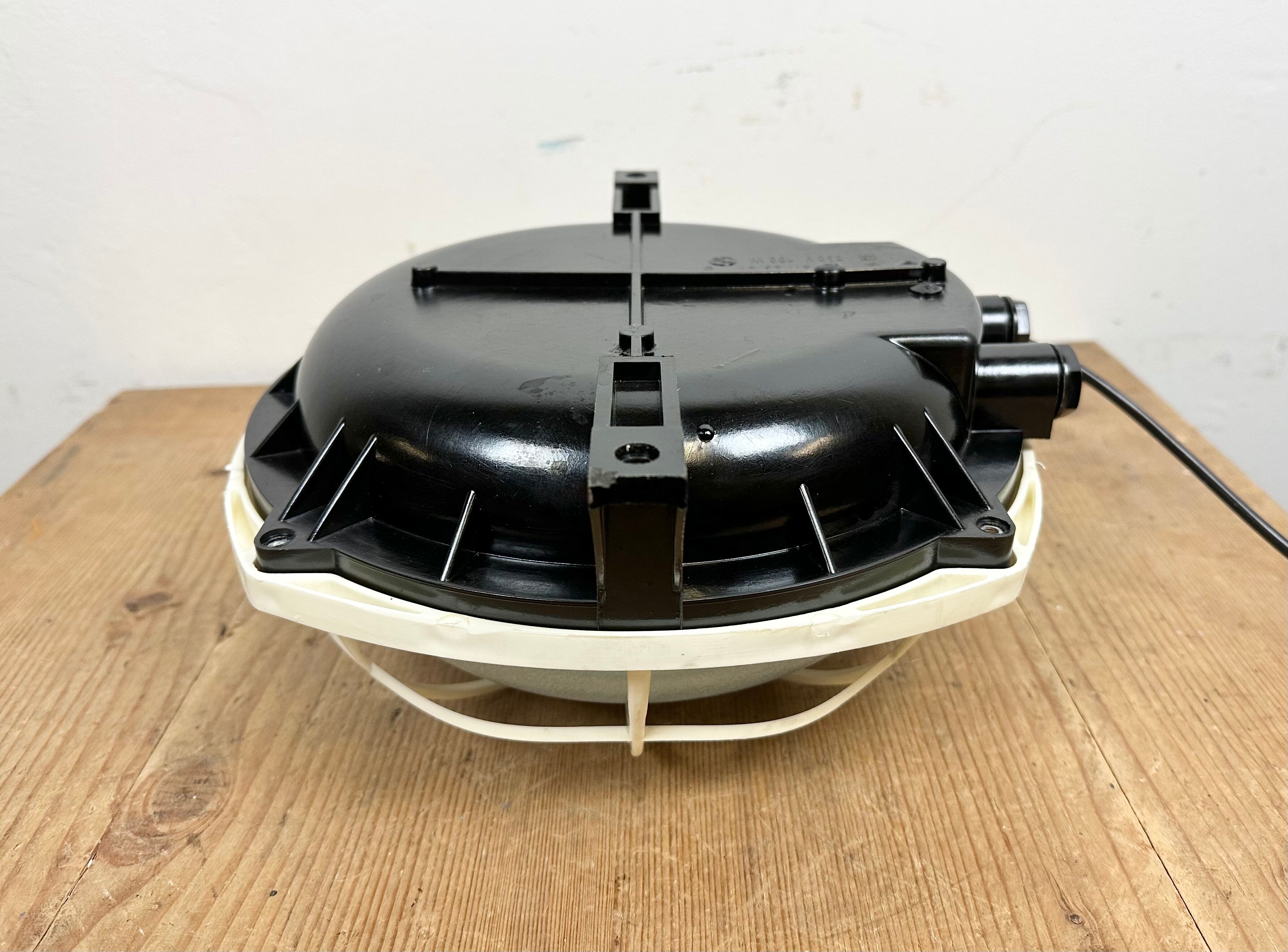 Industrial bakelite wall or ceiling light from Elektrosvit, 1980s