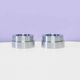 Vintage set of 2 aluminium tealight holders Menu