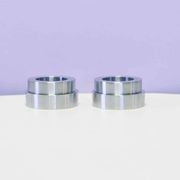 Ensemble vintage de 2 porte-bougies en aluminium Menu