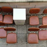 8 vintage chairs in skaï