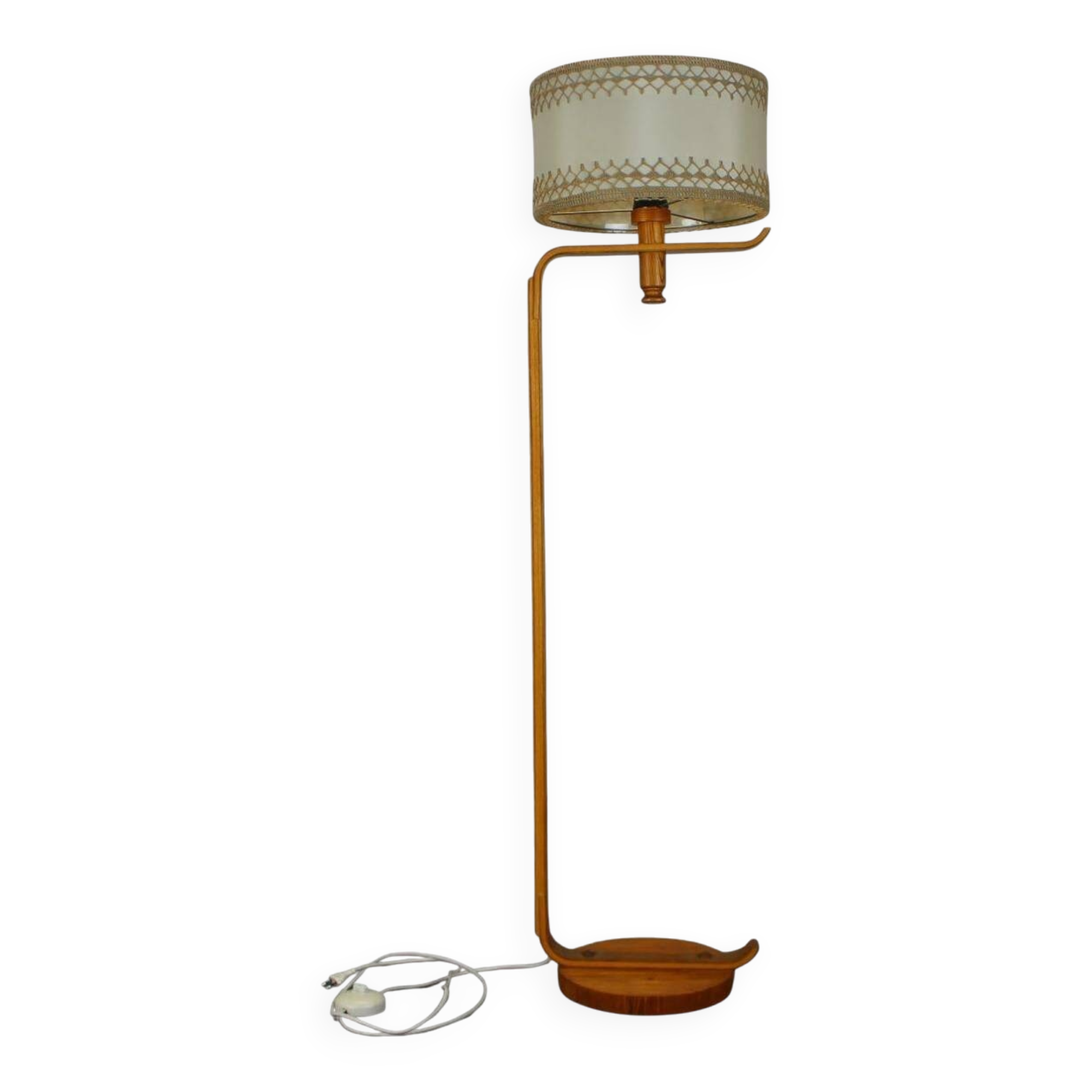 Scandinavian wooden floor lamp, 1960s