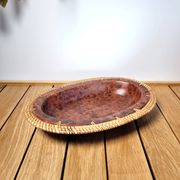 Plat ou corbeille vannerie et céramique