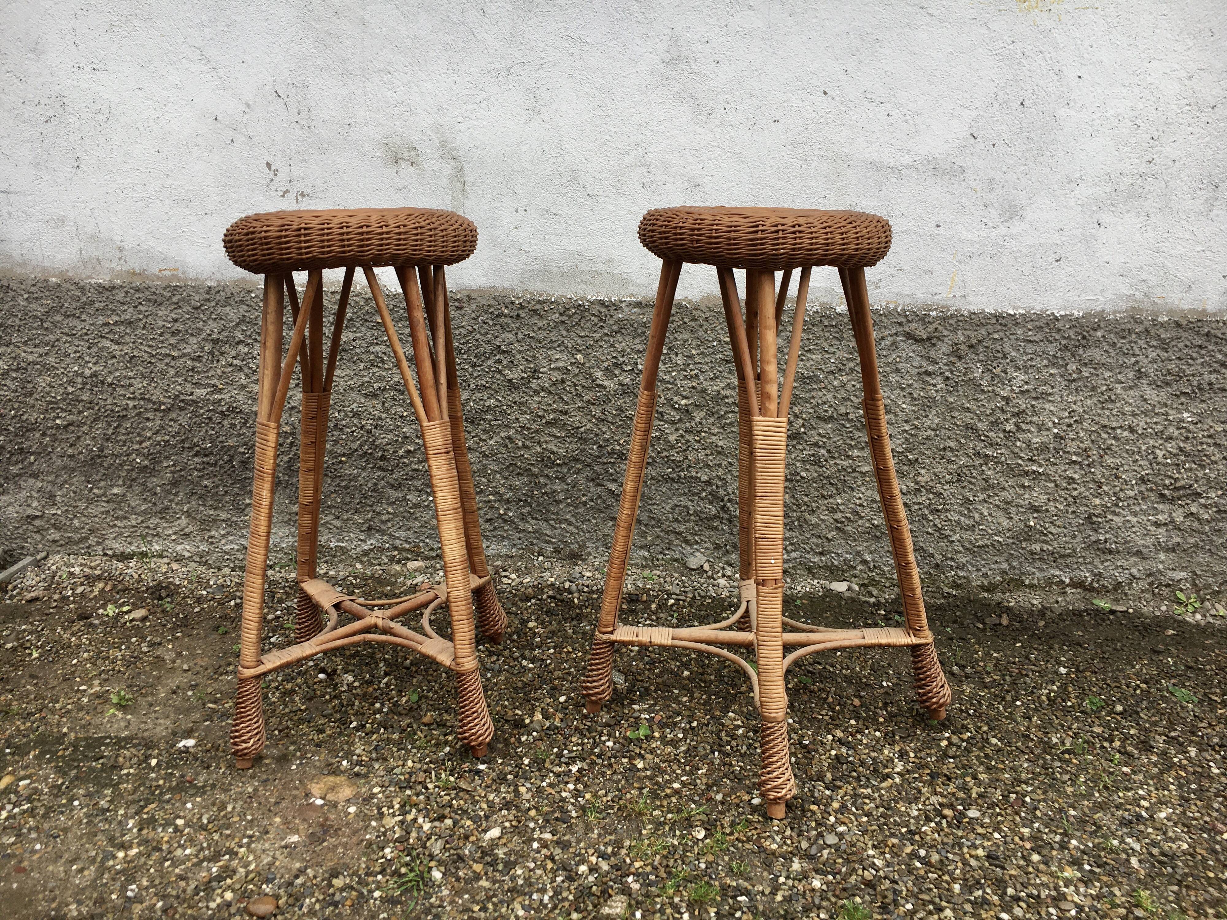 Pair vintage stools