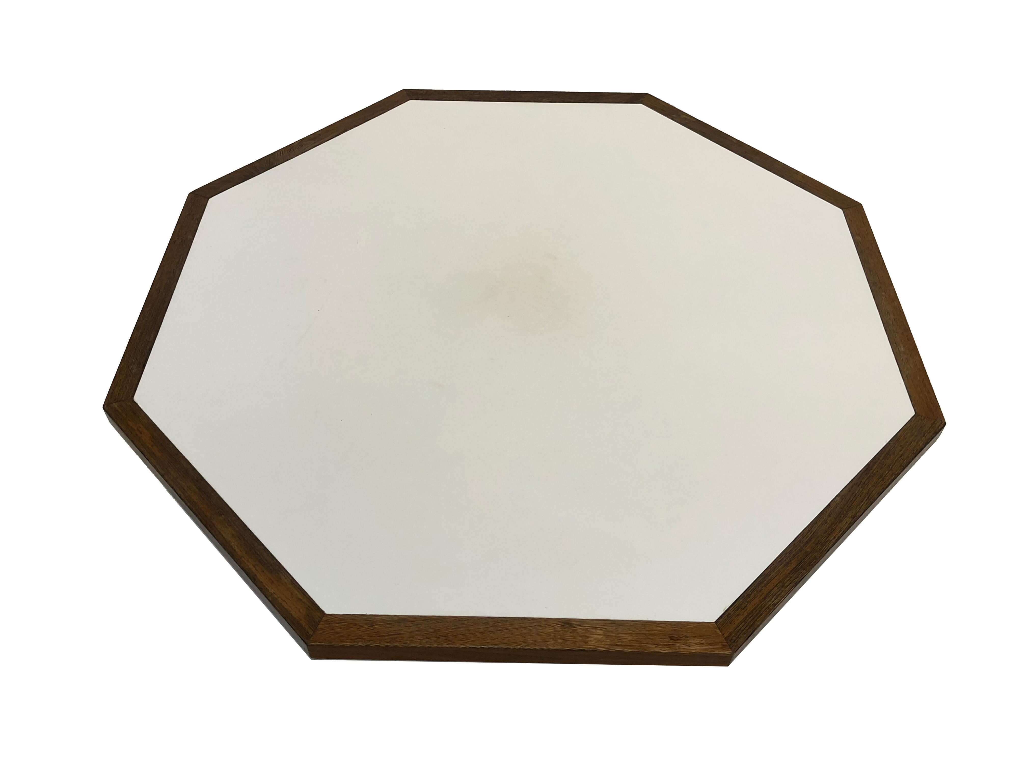 Vintage coffee table wenge hexagon 1960