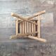 Folding wood stool