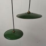 Set of 4 old pendant lamps