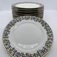 12 charcoal and pear wood porcelain plates