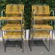6 yellow and stackable armchairs, scoubidou by Dupré Perrin
