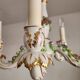Handgeformt vergoldet vintage Porzellan Kronleuchter Capodimonte 1960er