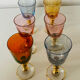 6 blown crystal liqueur glasses from Bohemia, 1960s