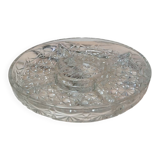 Cut glass serving dish for appetizers