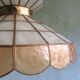70s mother-of-pearl and brass pendant light