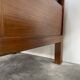 Modernist armchair in exotic wood and leather