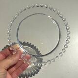 Head to head of crystal plates, Andlau model, signed Lalique