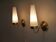 Pair of brass and opaline sconces, Denmark 1960