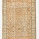Tapis vintage à motifs floraux orange et noirs