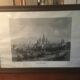 Cluny Abbey engraving framed by E.Sagot late 19th century