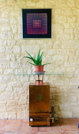 Vintage, Victor Vasarely Op Art print circa 70's