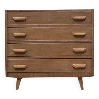 50s compass foot chest of drawers