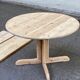Round stripped extendable dining table in the style of Rainer Daumiller Hirtshals Sa.