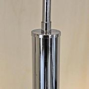 1970s Space Age Chromed Pendant Lamp by AV Mazzega, Murano Glass