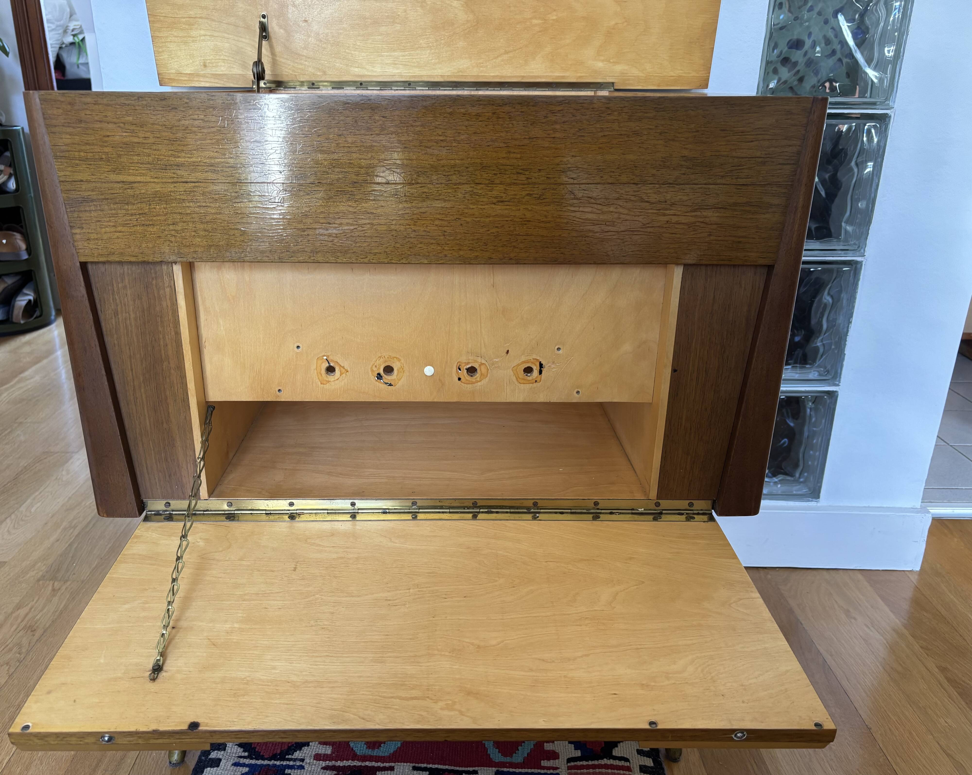 Vintage Schaub Lorenz Furniture Transformed into a Bar/Storage Unit