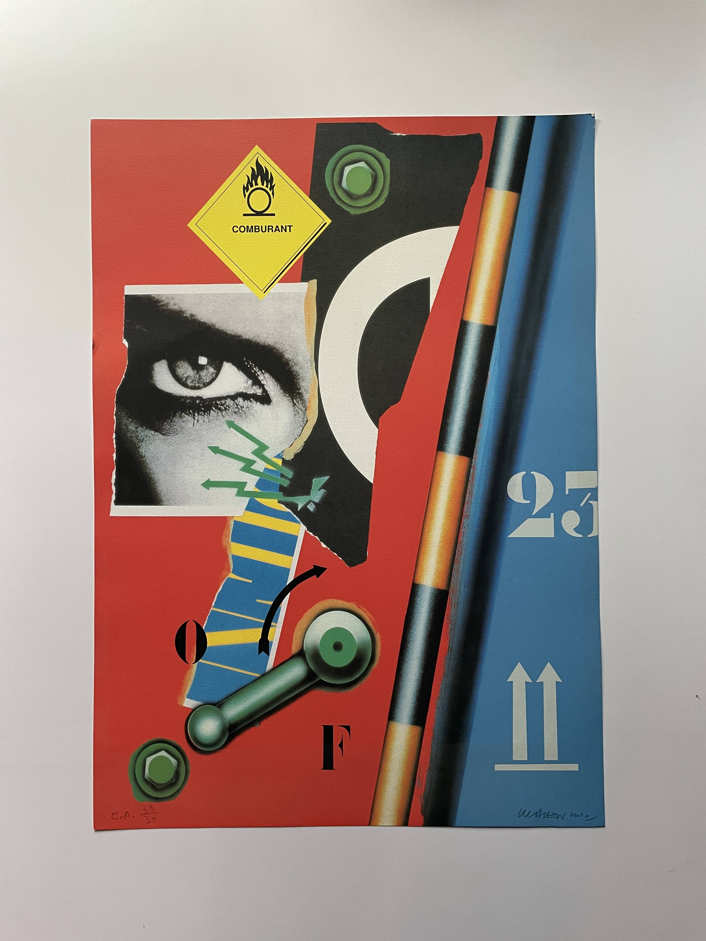 Peter Klasen Original Lithograph, signed in pencil by the artist