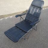 Chaise pliante inclinable vintage maule marga airstream repose-pieds design 1970