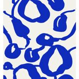 Abstract blue composition giclee print