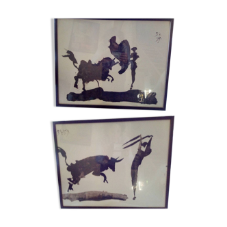 2 framed posters Picasso Corrisa 1959