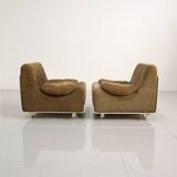 Set of 4 "Orbis" velvet armchairs by Luigi Colani for Colani