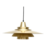 Vintage Danish Superlight lamp in brass, 1970's