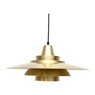 Suspension Superlight danoise vintage en laiton, années 1970