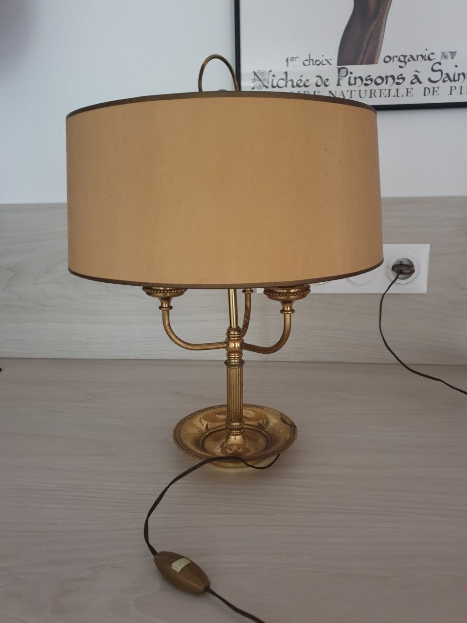 Old hot water bottle lamp