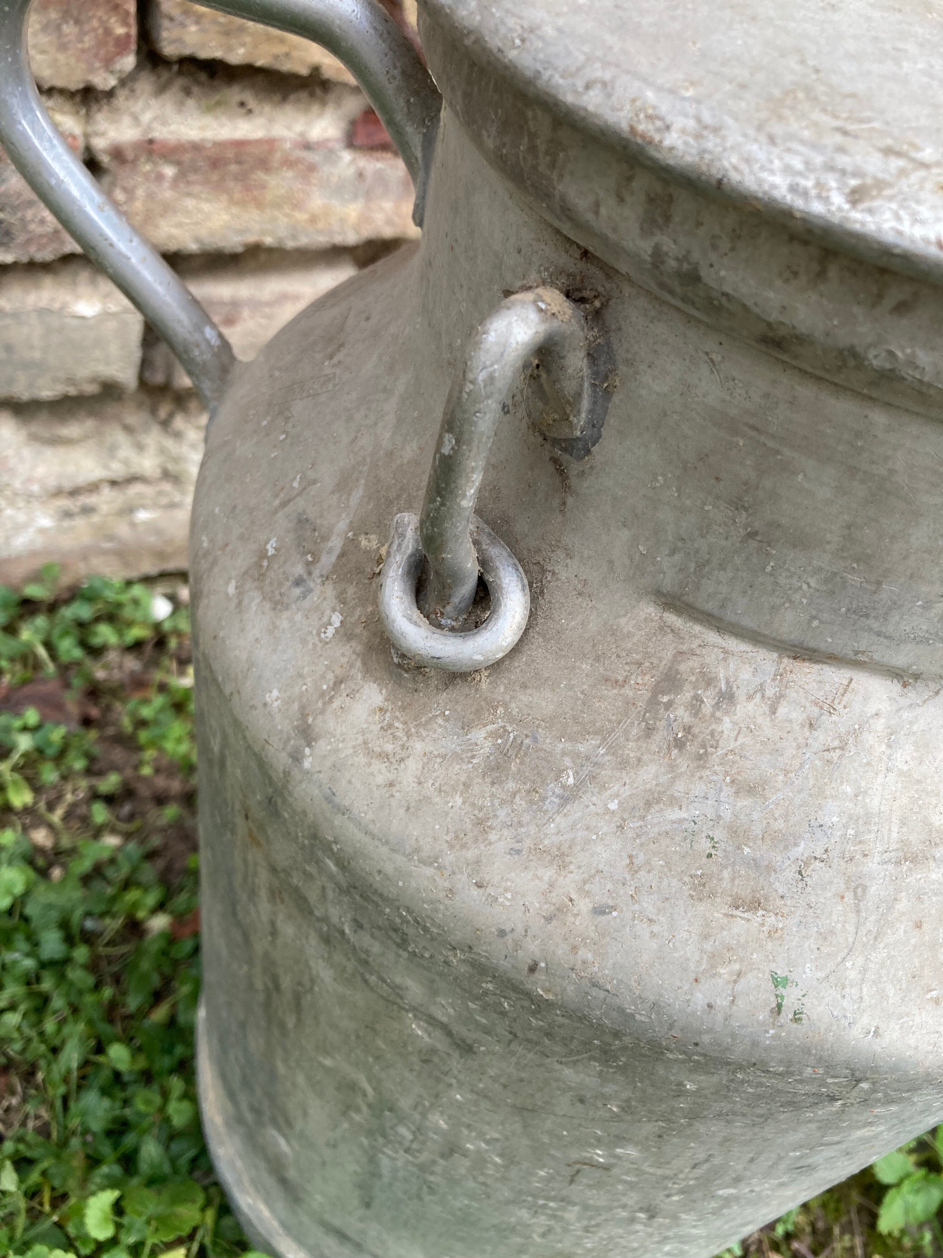 Farm milk jar aluminum canister