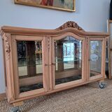 Vintage light wood display case