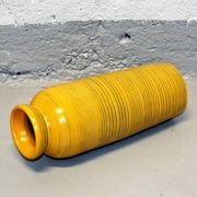Yellow Ceramic vintage Bo Fajans vase Tiger by Berit Ternell Sweden 1960s